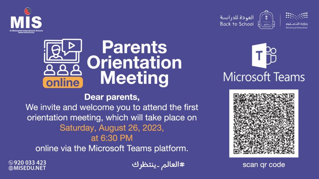 Parents Orientation Meeting